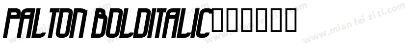 Palton BOLDITALIC字体转换
